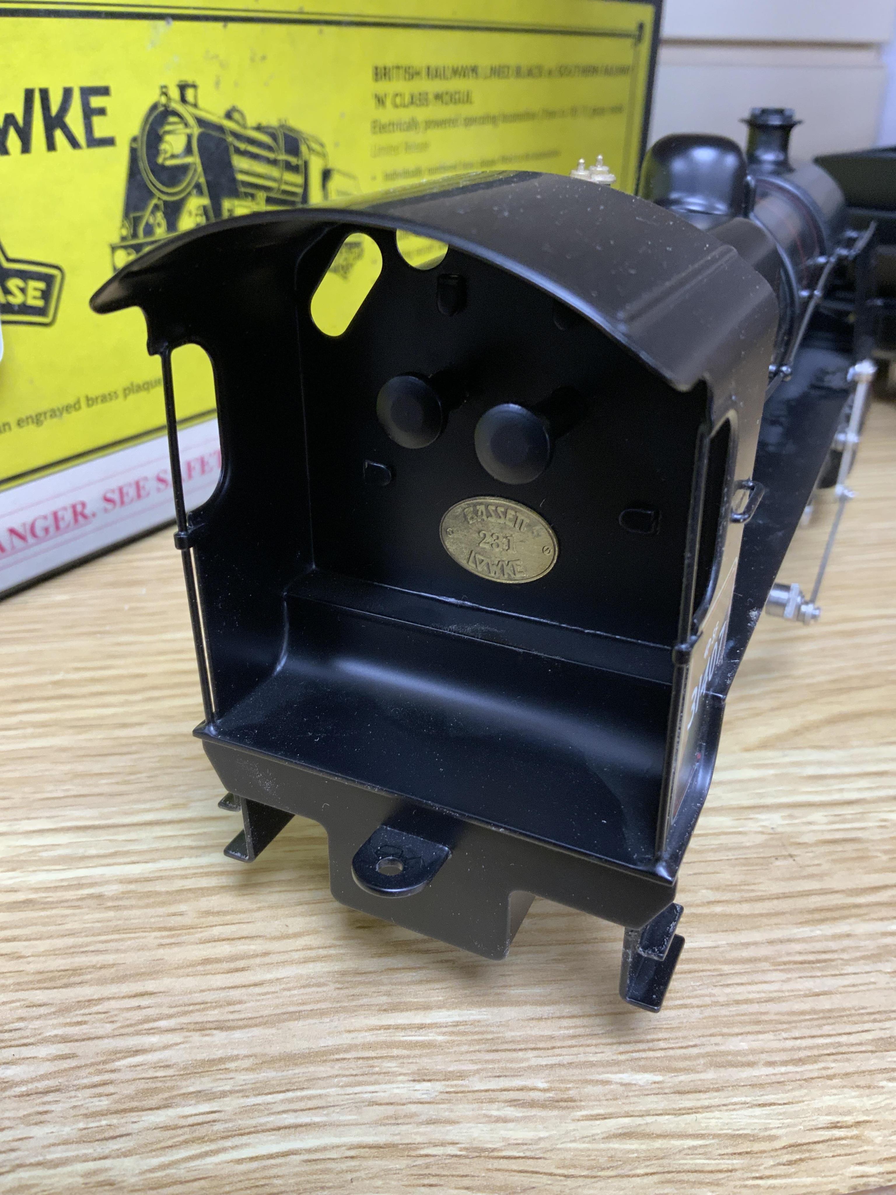 A boxed Bassett-Lowke by Corgi 0 gauge tinplate British Railways Maunsell N class 2-6-0 tender locomotive, 31407, in lined black livery, a special limited release, with option for two or three rail running, with instruct